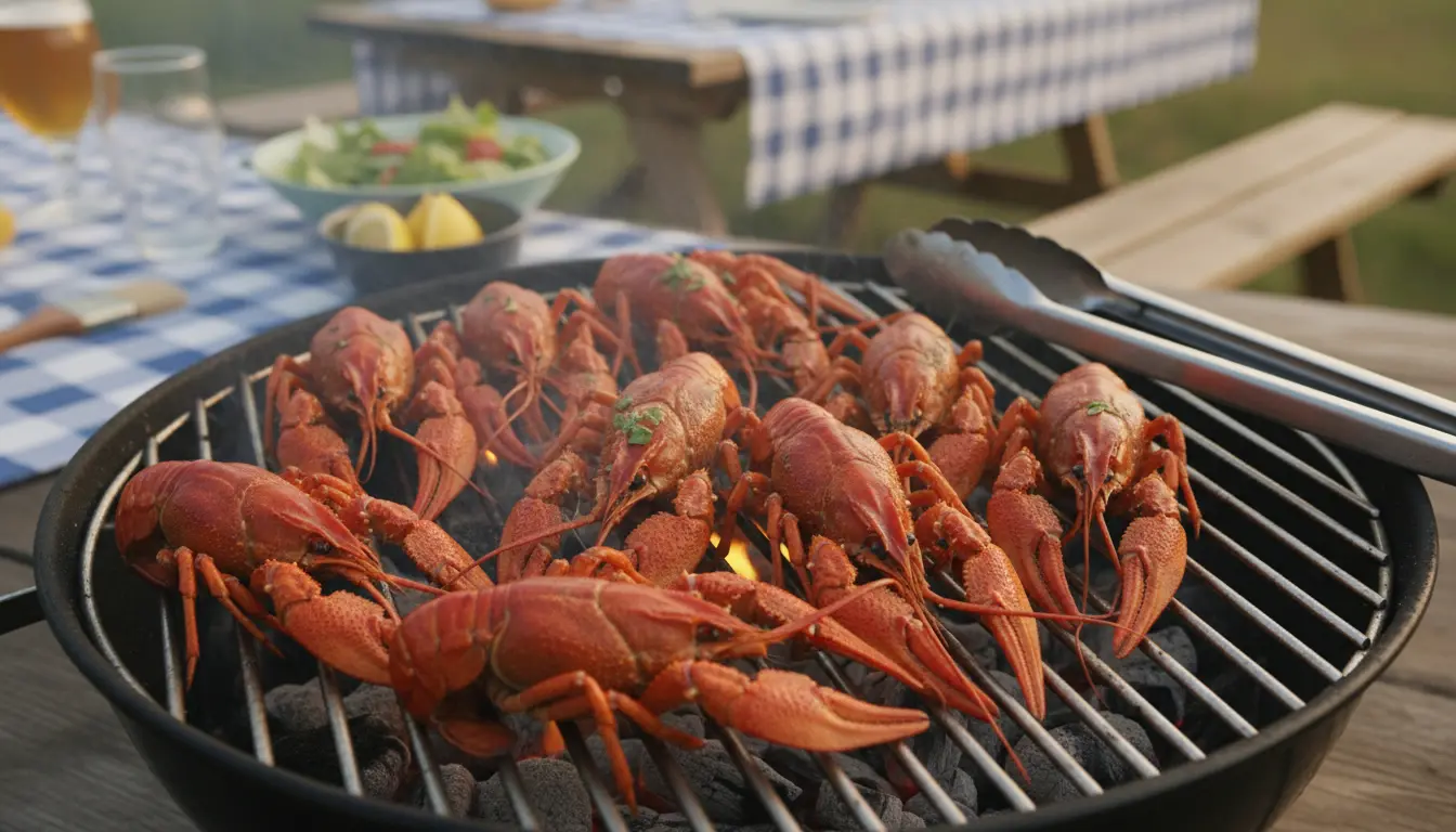 Rivierkreeft op de BBQ