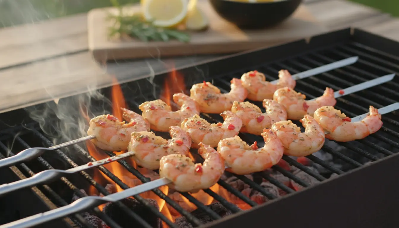 Scampi op de BBQ