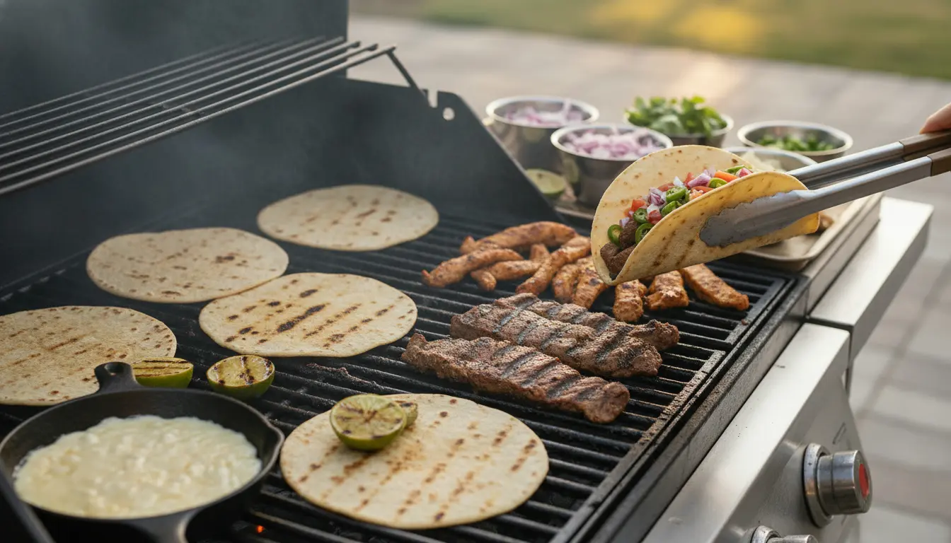 Taco op de BBQ