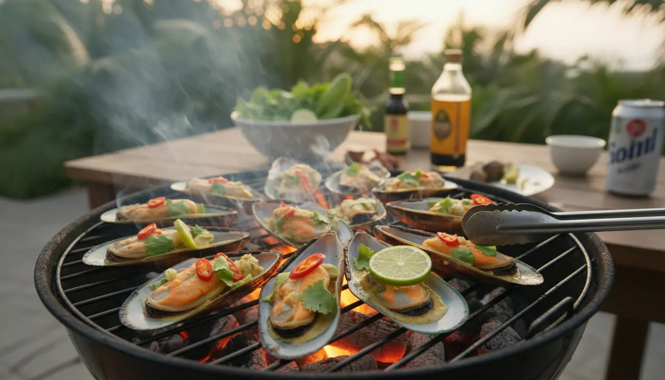 Thaise mosselen op de BBQ