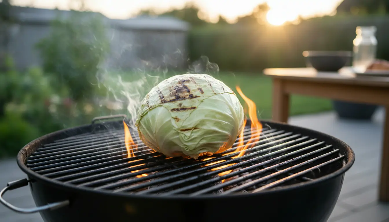 Witte kool op de BBQ