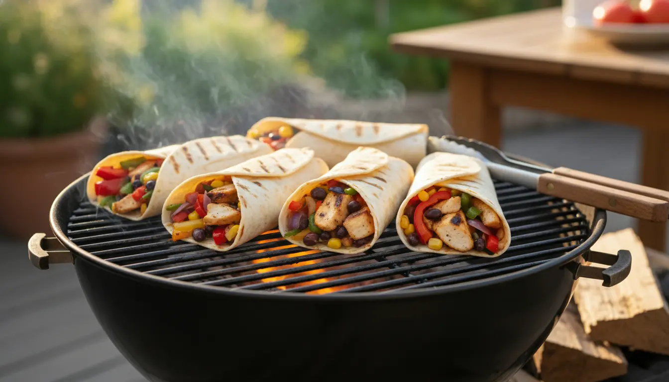 Wraps op de BBQ