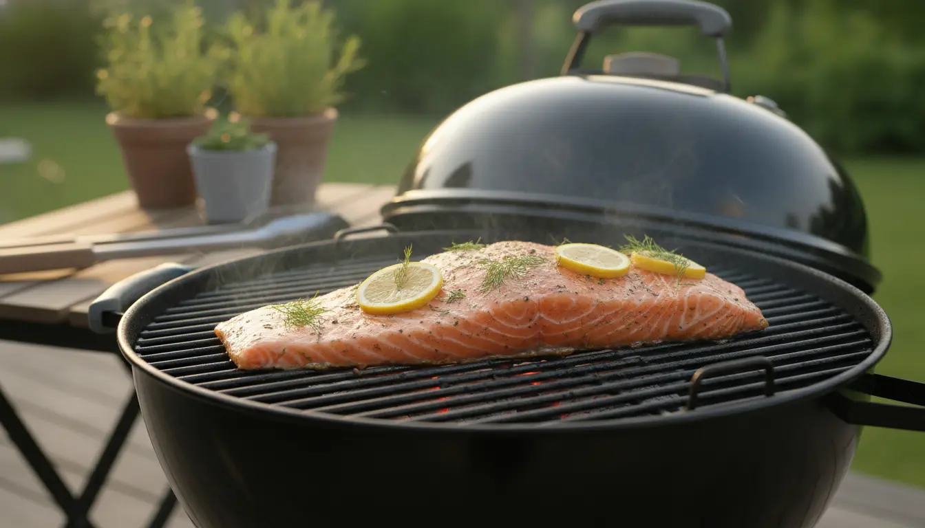 Zalm op de weber BBQ