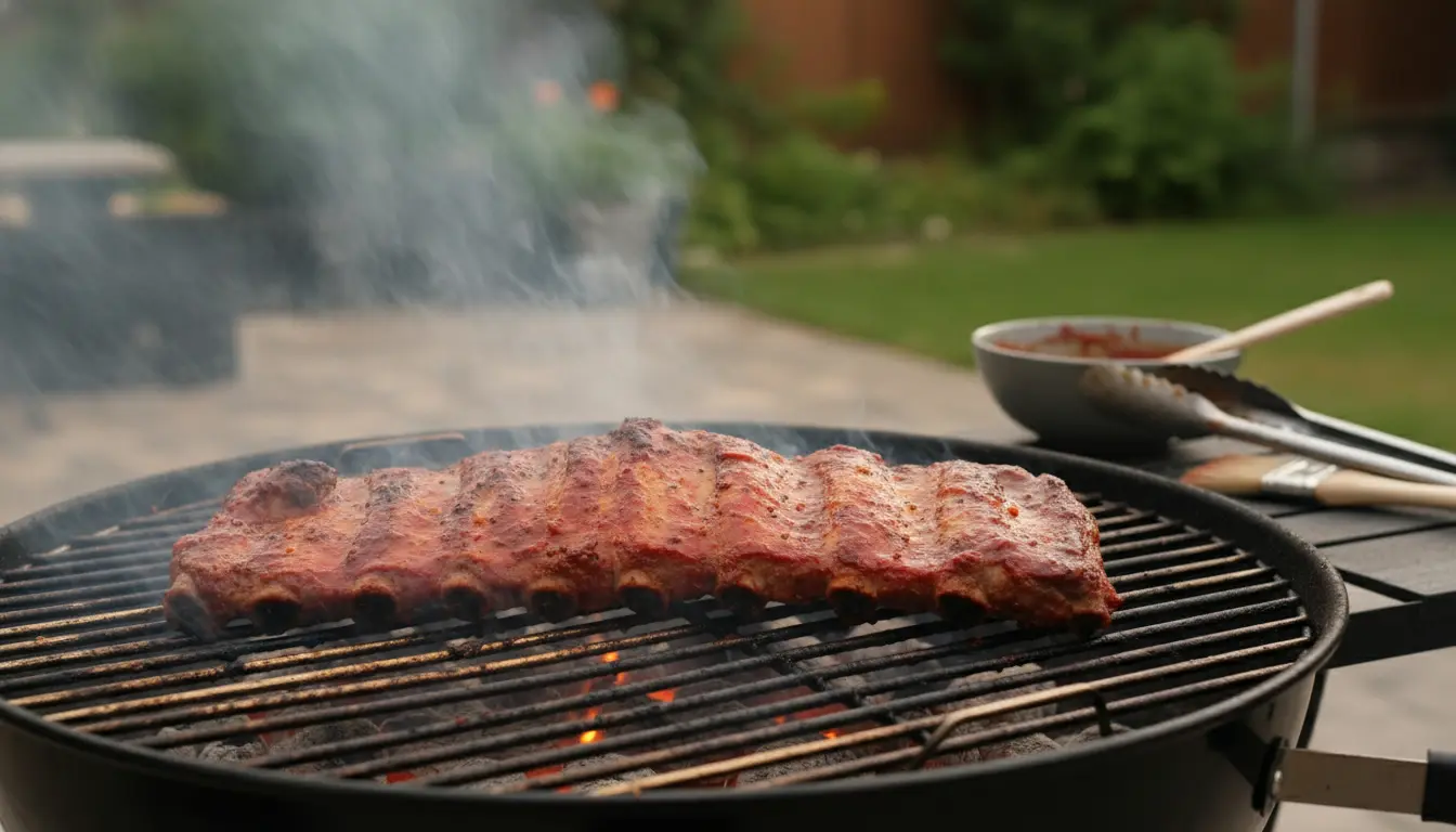 Iberico rack op de BBQ