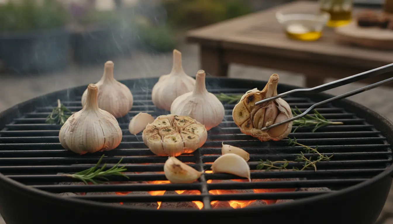 Knoflook op de BBQ