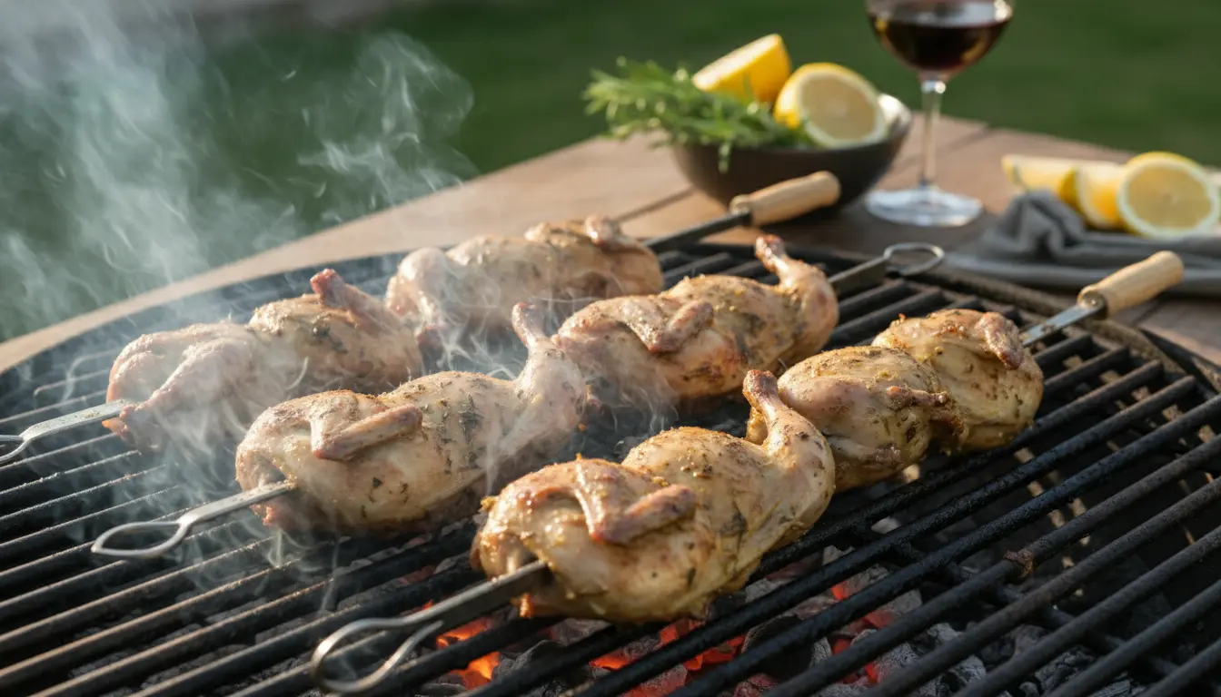 Kwartel op de BBQ