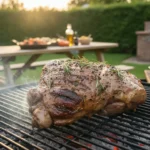 Lamsschouder op de BBQ