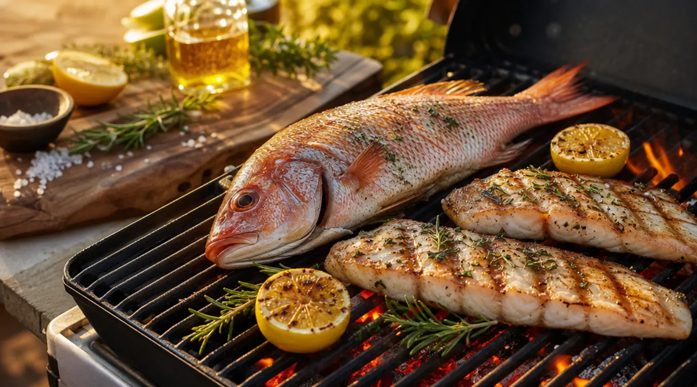 Roodbaars op de BBQ