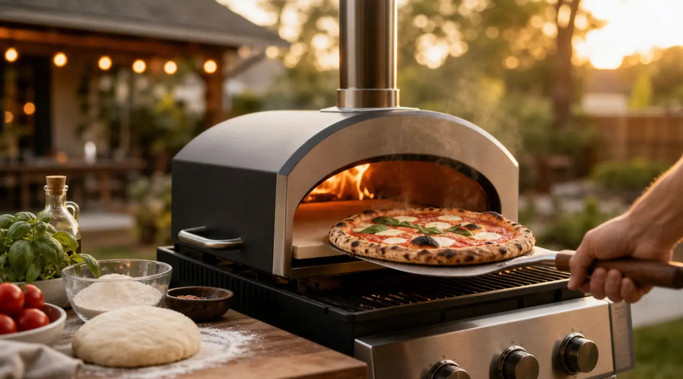 Pizza oven voor op de BBQ