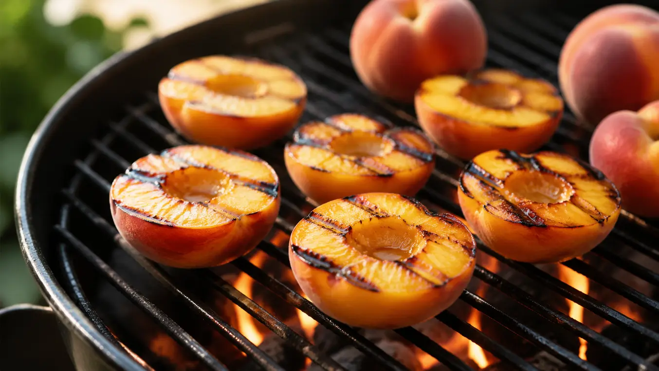 Perziken op de BBQ